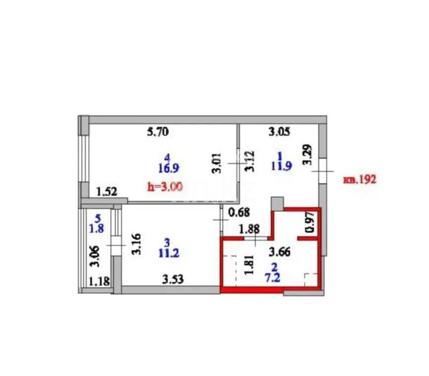 Продажа 1-комнатной квартиры, 49 м², ул. Бухар жырау, дом  32/1 в Астане