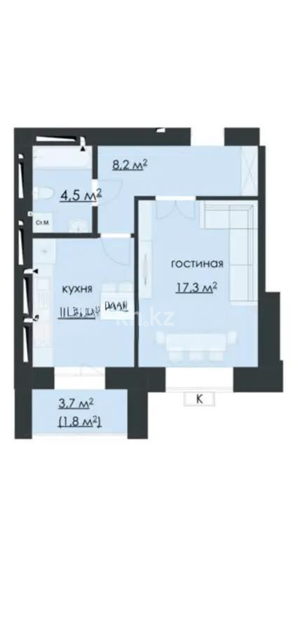 Продажа 1-комнатной квартиры, 45 м², ул. Карбышева, дом  4/3 в Караганде