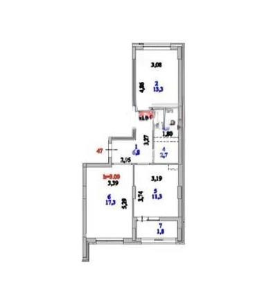 Продажа 2-комнатной квартиры, 57.2 м², ул. Казыбек би, дом  41/1 в Астане