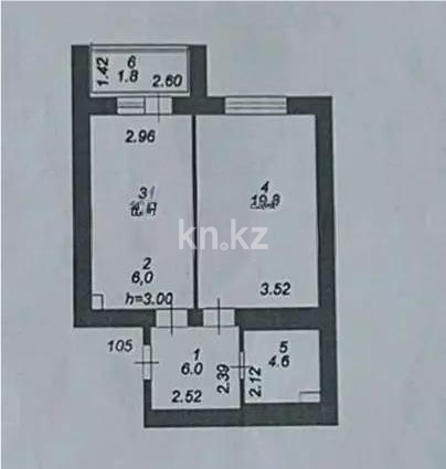Продажа 2-комнатной квартиры, 48.6 м² в Астане