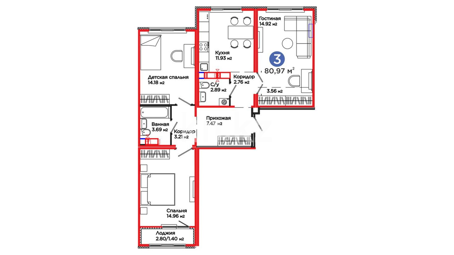 ЖК Örnek, 3-комнатная, цена 50 201 400 ₸, 620 000 ₸&nbsp;/&nbsp;м²