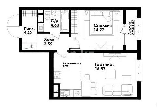 Продажа 2-комнатной квартиры, 52 м² в Алматы - фото 3