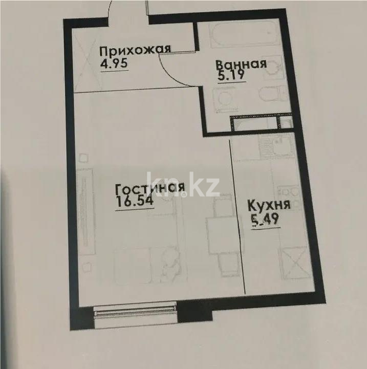 Продажа 1-комнатной квартиры, 32 м² в Алматы