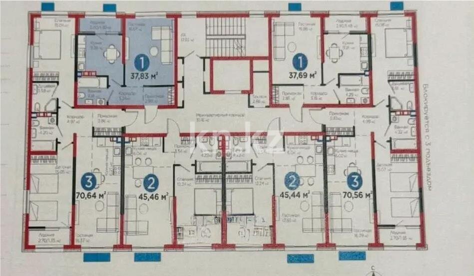 Продажа 1-комнатной квартиры, 37.83 м² в Алматы