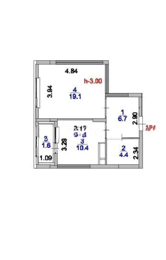 Продажа 1-комнатной квартиры, 42.2 м² в Астане