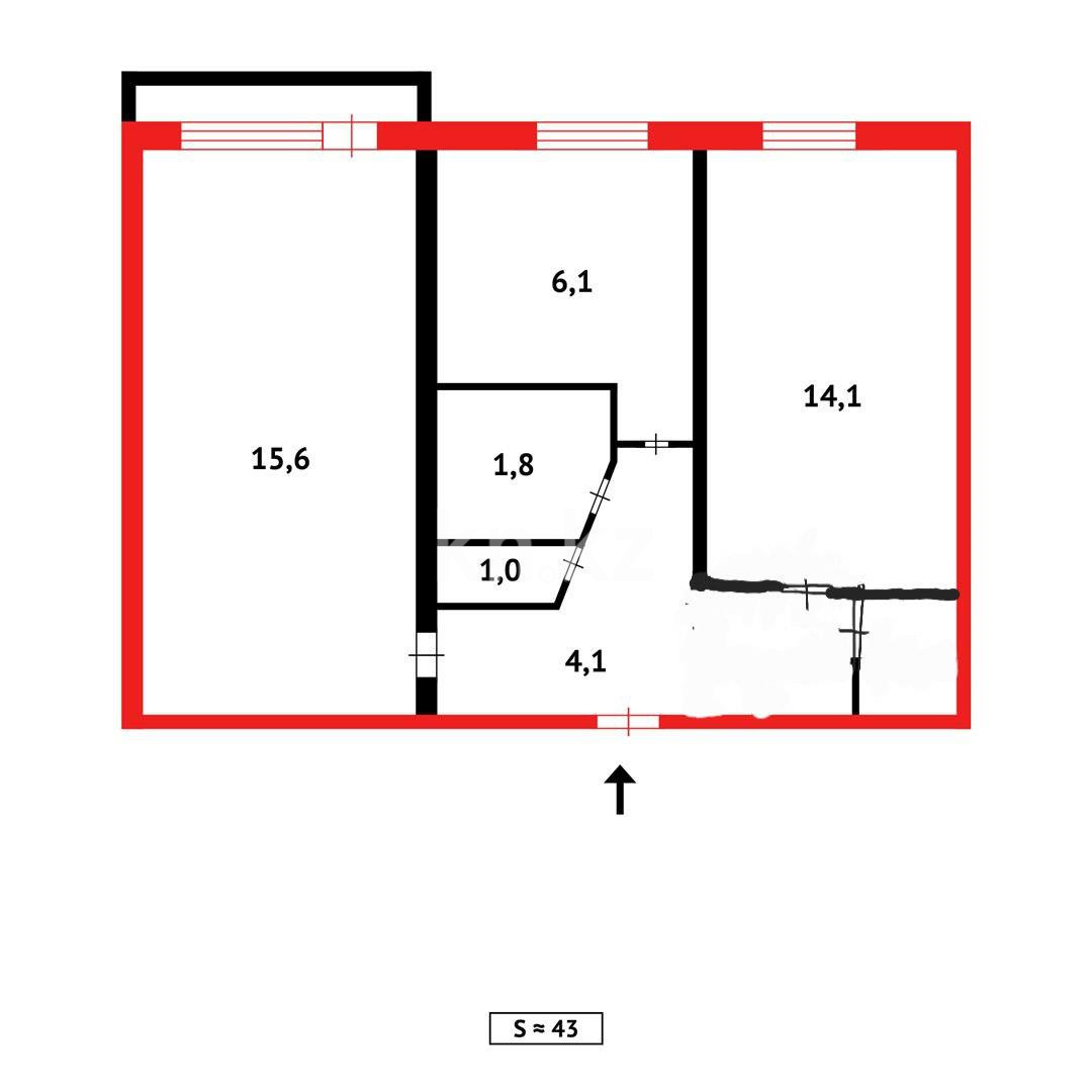 Продажа 2-комнатной квартиры, 44 м² в Темиртау - фото 13