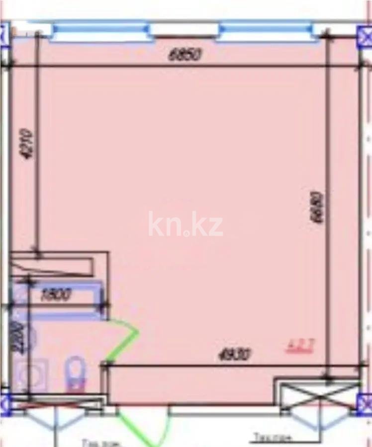 Продажа 1-комнатной квартиры, 46 м² в Алматы