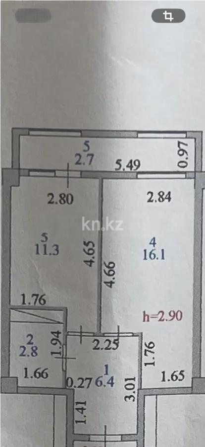 Продажа 1-комнатной квартиры, 39.3 м² в Астане - фото 3