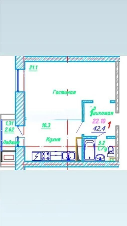 Продажа 1-комнатной квартиры, 42.4 м², ул. А-92, дом  5/1 стр в Астане - фото 3