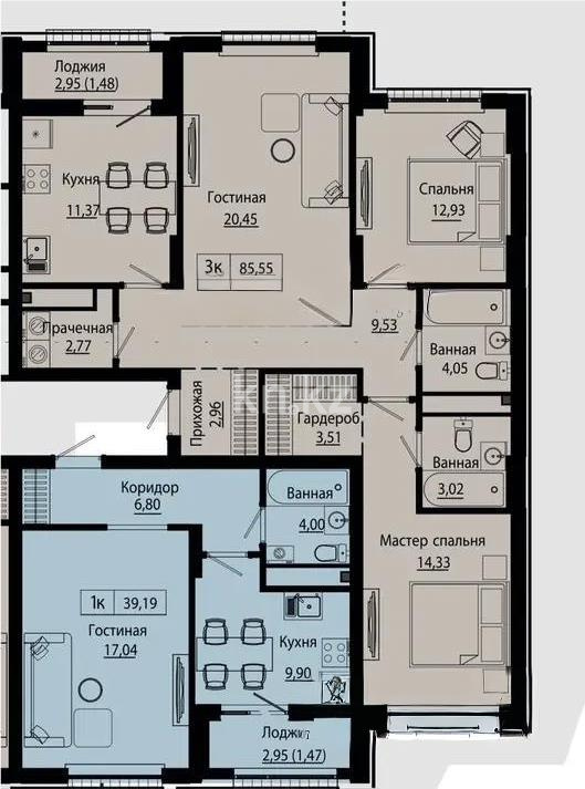 Продажа 3-комнатной квартиры, 86 м² в Астане