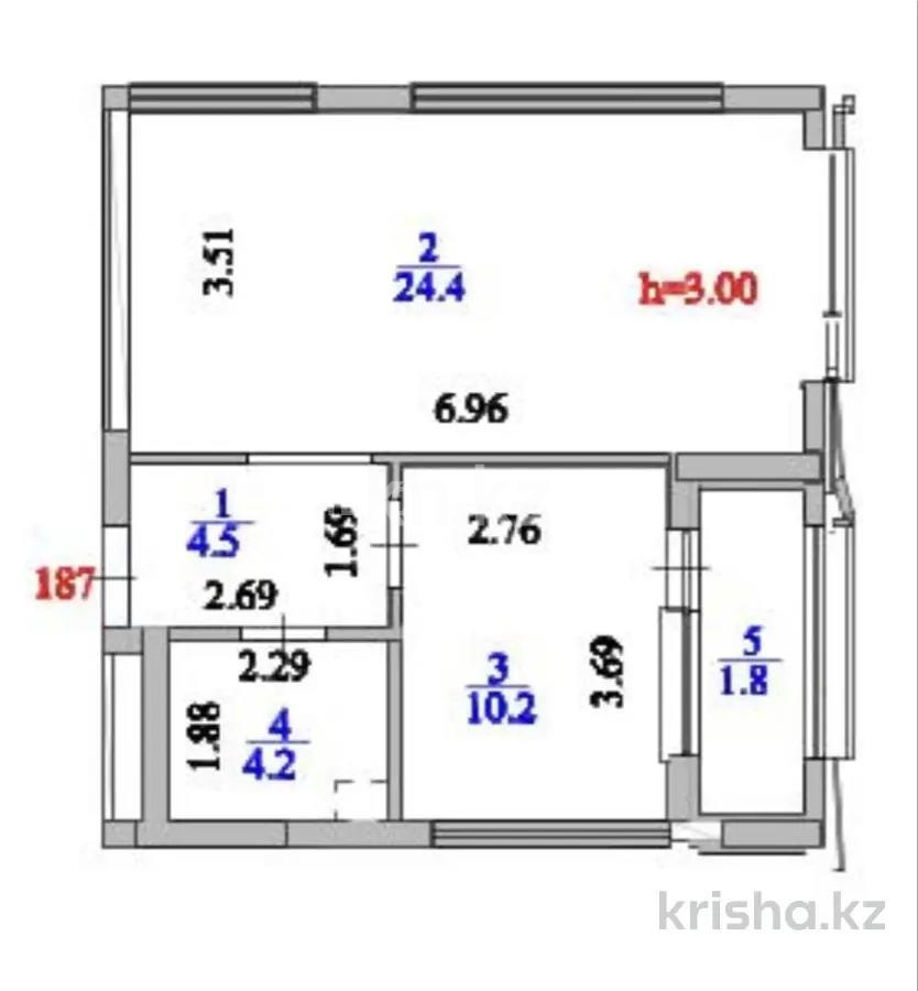 Продажа 1-комнатной квартиры, 45.1 м² в Астане - фото 6