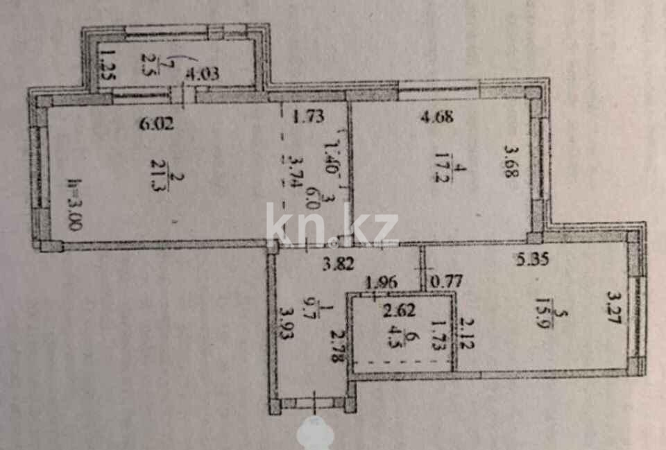 Продажа 3-комнатной квартиры, 77.4 м² в Астане - фото 16