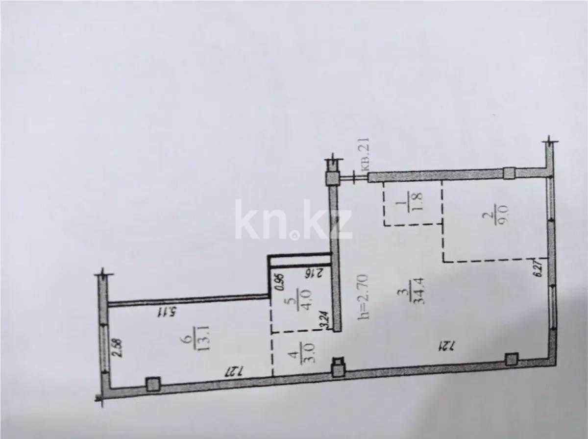 Продажа 2-комнатной квартиры, 65.3 м² в Алматы - фото 4