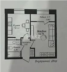 Продажа 1-комнатной квартиры, 39 м² в Астане
