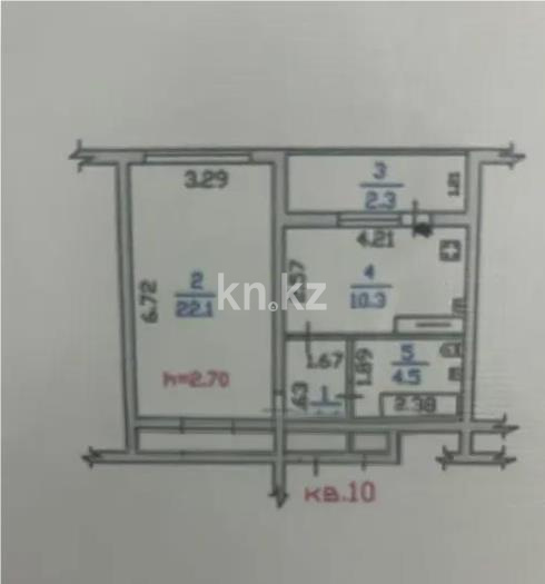 Продажа 1-комнатной квартиры, 44 м² в Алматы