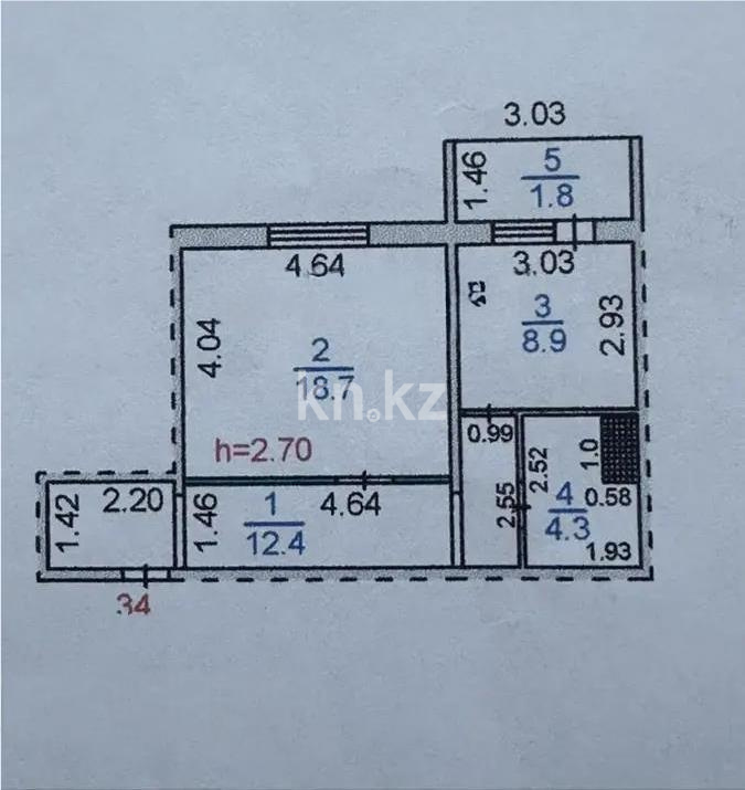 Продажа 1-комнатной квартиры, 47 м² в Караганде - фото 5