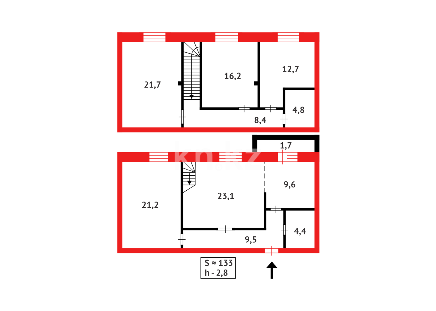 Продажа 5-комнатной квартиры, 133 м², ул. Сатыбалдина, дом  27/2 в Караганде - фото 16