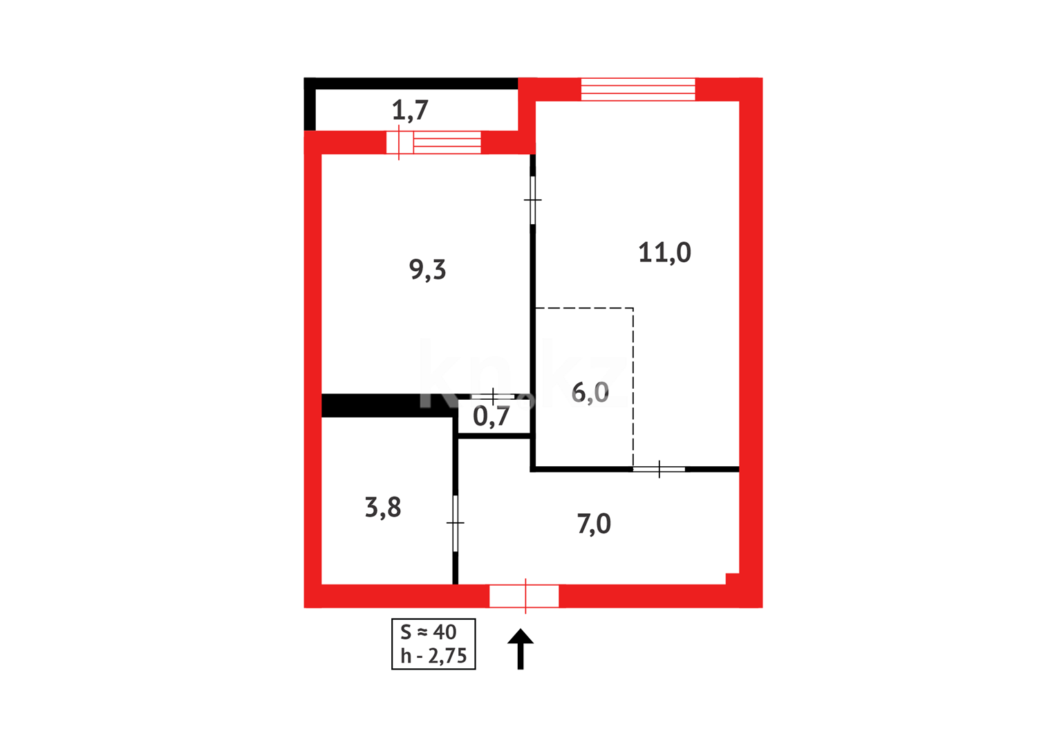 Продажа 2-комнатной квартиры, 39.5 м² в Астане - фото 13