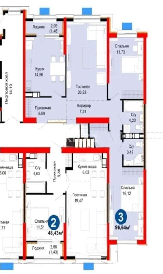 Продажа 3-комнатной квартиры, 96 м² в Алматы