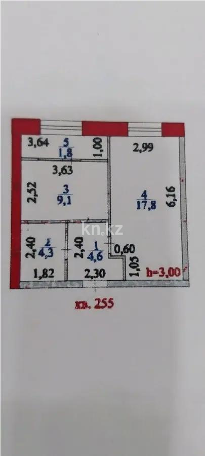 Продажа 1-комнатной квартиры, 37.6 м², ул. Нажимеденова, дом  30/1 в Астане