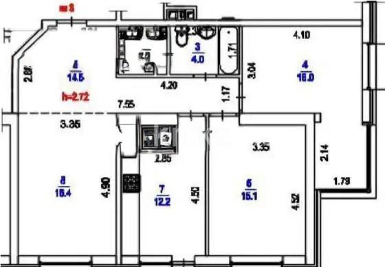 Продажа 3-комнатной квартиры, 95 м² в Алматы
