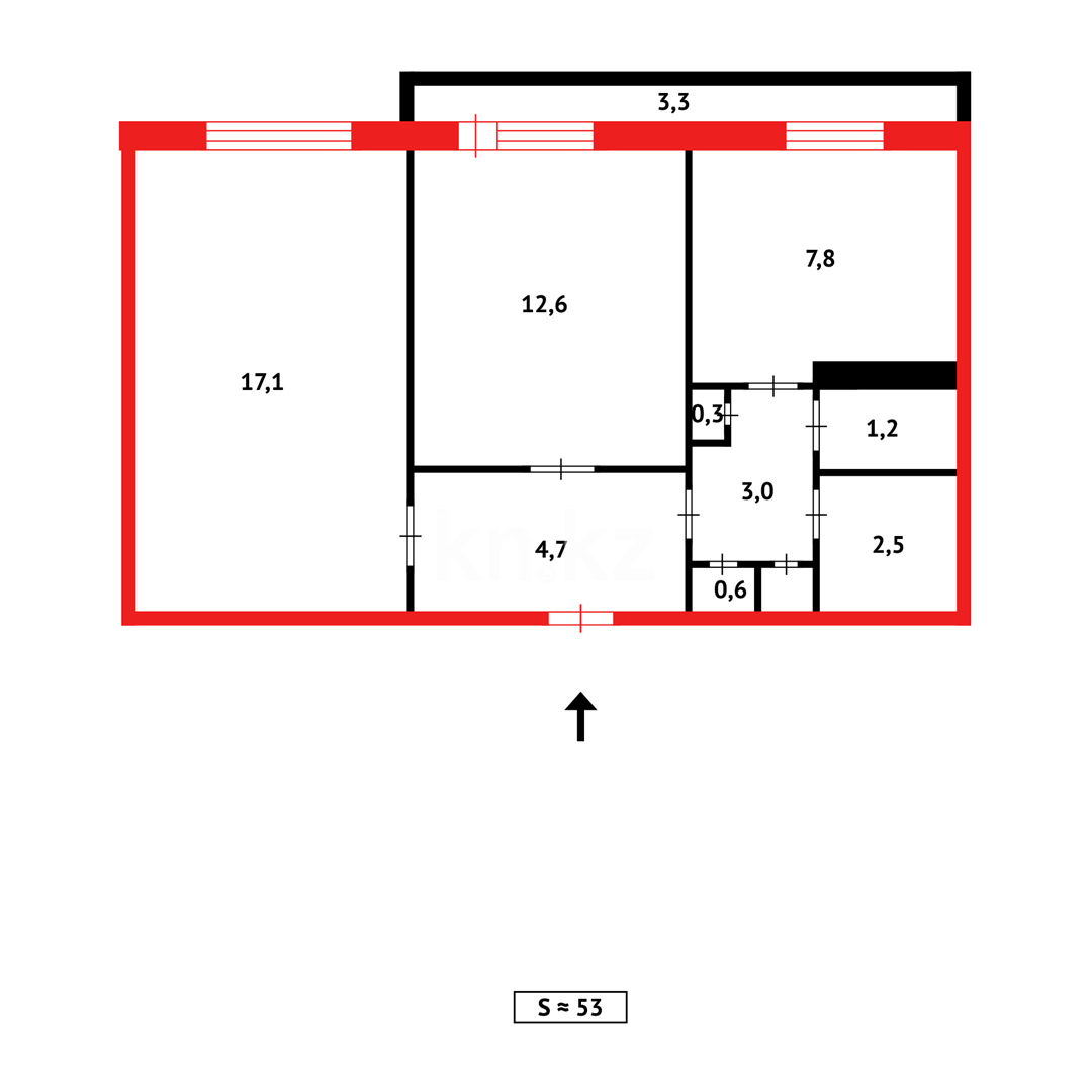 Продажа 2-комнатной квартиры, 56 м² в Темиртау - фото 10