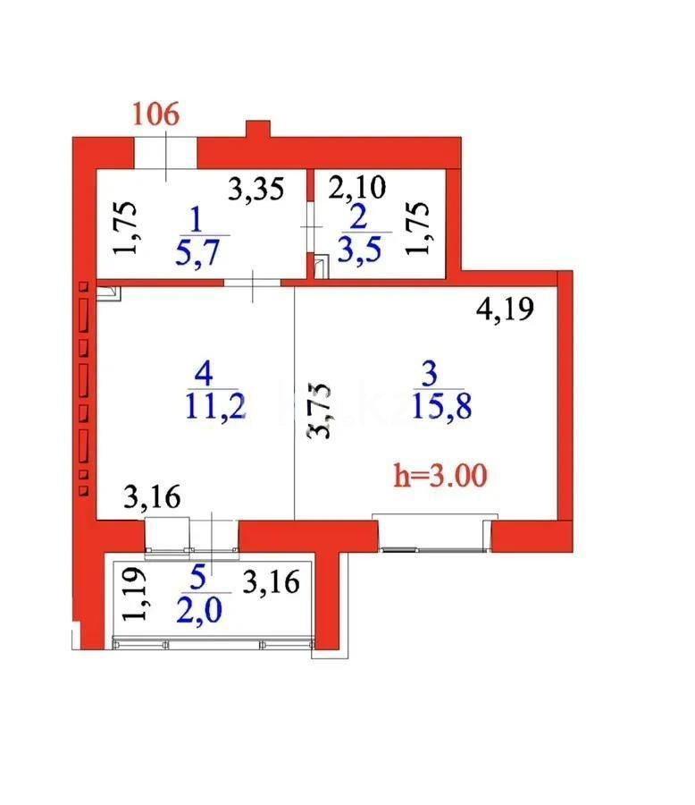 Продажа 1-комнатной квартиры, 38.4 м² в Астане - фото 2