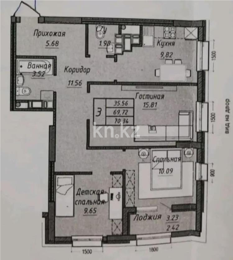 Продажа 3-комнатной квартиры, 71 м² в Астане - фото 7