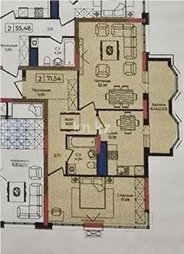 Продажа 2-комнатной квартиры, 71.54 м², ул. Анет баба, дом  4 в Астане