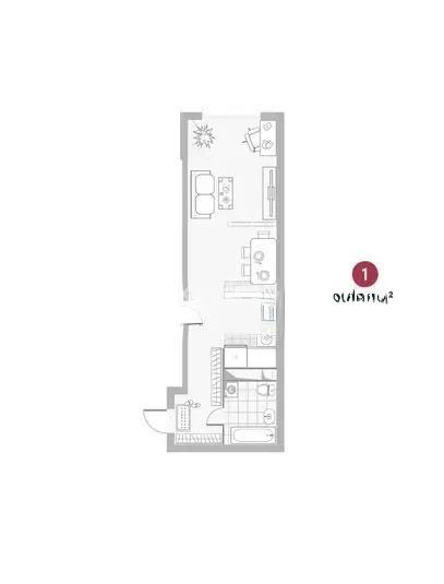 Продажа 1-комнатной квартиры, 38.5 м², ул. Момышулы, дом  100 стр в Алматы