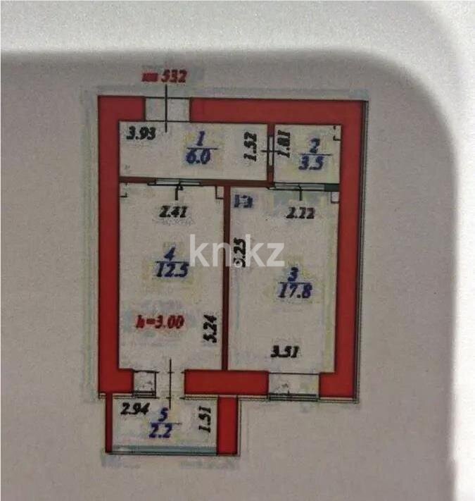 Продажа 2-комнатной квартиры, 43 м² в Астане