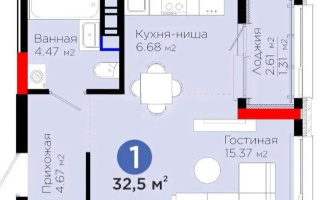 Продажа 1-комнатной квартиры, 33 м², ул. Е-899, дом  5 стр - Продажа  однокомнатных квартир в новостройках Астаны без посредников с фото
