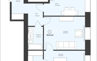 Продажа 2-комнатной квартиры, 68.61 м², ул. Караменде Би Шакаулы, дом  13 стр - Продажа квартир в новостройках Астаны