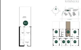 Продажа 2-комнатной квартиры, 54.1 м², ул. Ауэзова, дом  3/2 стр - Продажа квартир в Алматы