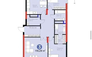 Продажа 3-комнатной квартиры, 119.3 м², ул. Кунаева, дом  3 стр - Продажа квартир в Астане