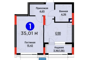 Продажа 1-комнатной квартиры, 35 м² - Продажа однокомнатных квартир в монолитно-каркасном доме в Казахстане - страница 25