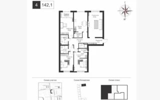 Продажа 4-комнатной квартиры, 142.1 м²