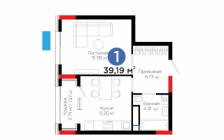 Продажа 1-комнатной квартиры, 39.19 м² - Продажа однокомнатных квартир в Астане - страница 23