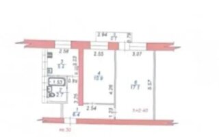 Продажа 2-комнатной квартиры, 42.8 м²