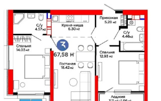 Продажа 3-комнатной квартиры, 67.58 м² - Продажа трехкомнатных квартир в Алматы - страница 2
