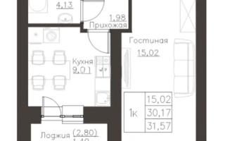 Продажа 1-комнатной квартиры, 31 м², ул. Нажимеденова, дом  52б - Продажа квартир в новостройках Астаны без посредников с фото