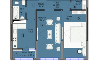 Продажа 2-комнатной квартиры, 61 м², ул. Култегин, дом  16 - Продажа  двухкомнатных квартир в Астане с фото