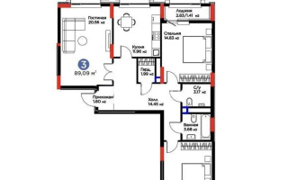 Продажа 3-комнатной квартиры, 90 м², пр. Туран, дом  57/5 стр - Продажа квартир в Астане с фото