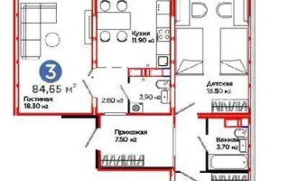 Продажа 3-комнатной квартиры, 84.6 м², ул. С-902, дом  8 - Продажа  трехкомнатных квартир в Астане