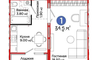 Продажа 1-комнатной квартиры, 34.6 м², пр. Аль-Фараби, дом  46/21 - Продажа квартир в Астане