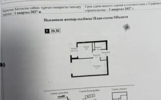 Продажа 1-комнатной квартиры, 39.5 м²