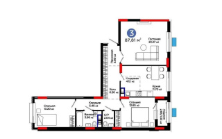 Продажа 3-комнатной квартиры, 87.81 м² - Продажа  трехкомнатных квартир в новостройках Астаны с фото - страница 5
