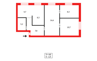 Продажа 3-комнатной квартиры, 62 м² - Продажа домов, коттеджей в Петропавловске