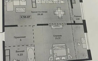Продажа 2-комнатной квартиры, 59.87 м², ул. Халиуллина, дом  140/5 - Продажа  двухкомнатных квартир в Алматы с фото