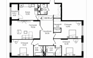 Продажа 4-комнатной квартиры, 129 м², пр. Улы Дала, дом  25 - Продажа  четырехкомнатных квартир в Астане без посредников